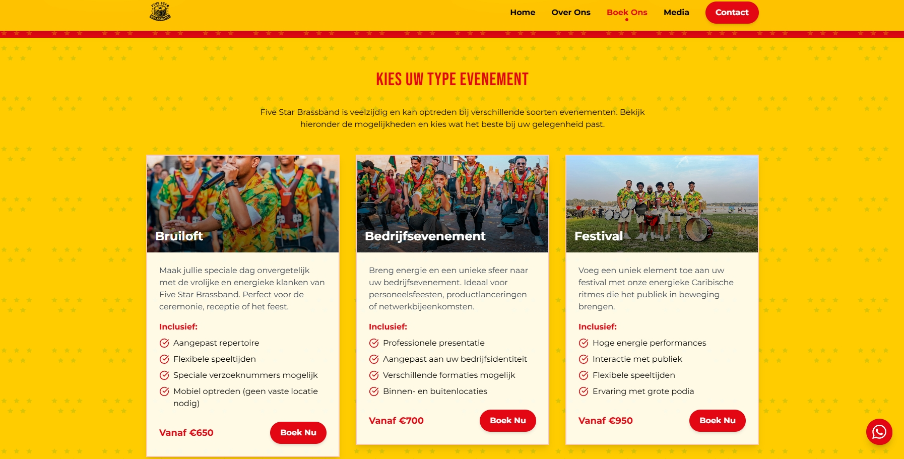 Five Star Brassband Diensten